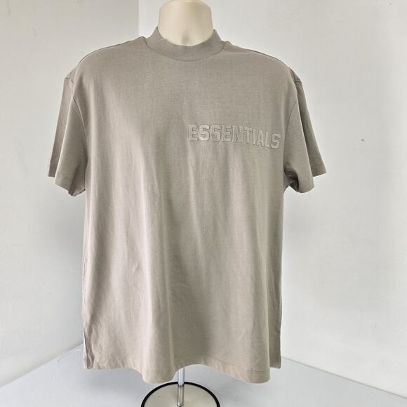 Fear of God Essentials TShirt Tee Mens XS Beige Short Sleeve Cotton - Picture 1 of 8